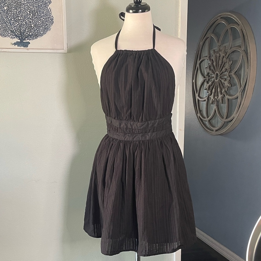 SHEIN Black Halter Dress